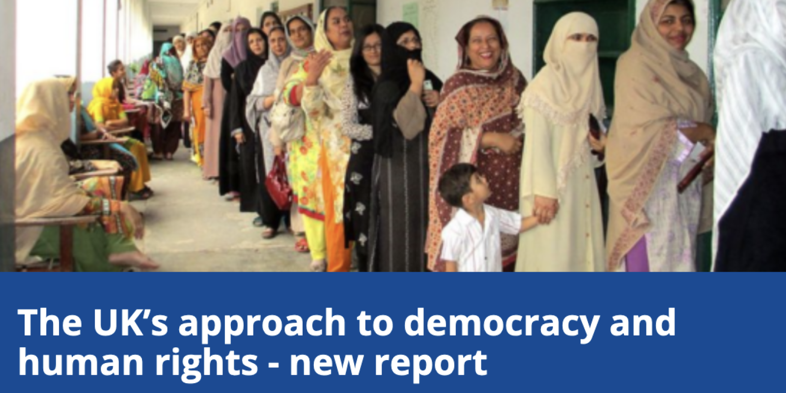 Image showing women from Pakistan in a queue